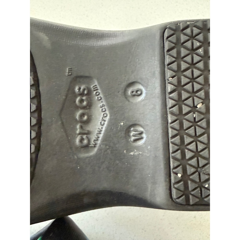 Crocs Neria Pro II Graphic Work Clogs Black Tie Dye Slip Resistant Womens 8 - Picture 8 of 9